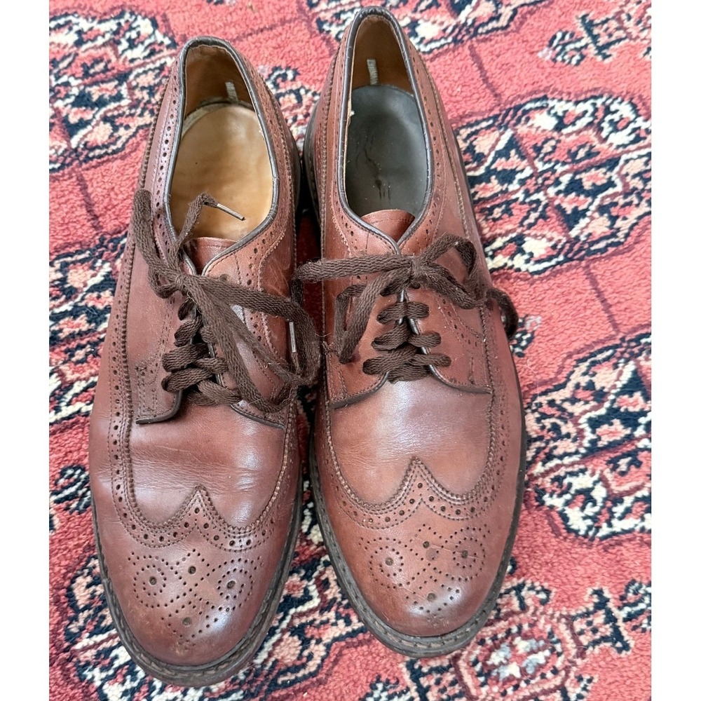 Sebago Men's Brattle Leather‎ Wingtip Brogue Oxfords - Brown - Size 9.5M